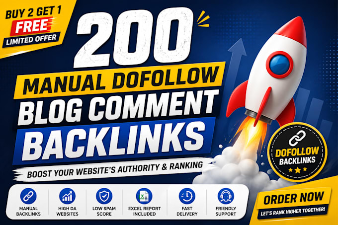 do 200 dofollow blog comment backlinks off page seo