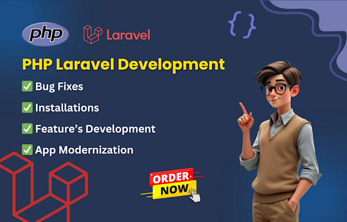 php laravel development bug fixes, features and apps modernization