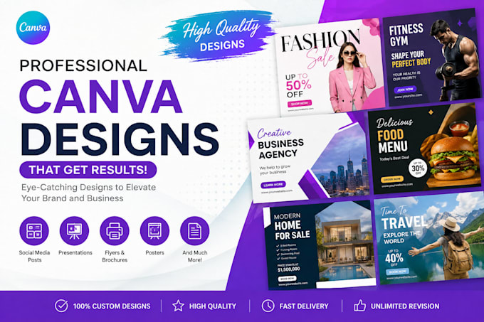 design professional canva templates for social media