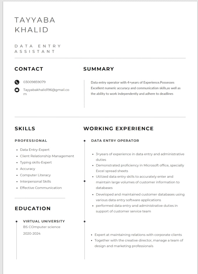 Do data entry, typing, copy paste, logo designs resume writing and ...