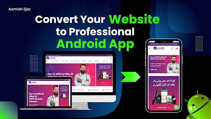 convert website to app, android app, mobile app development