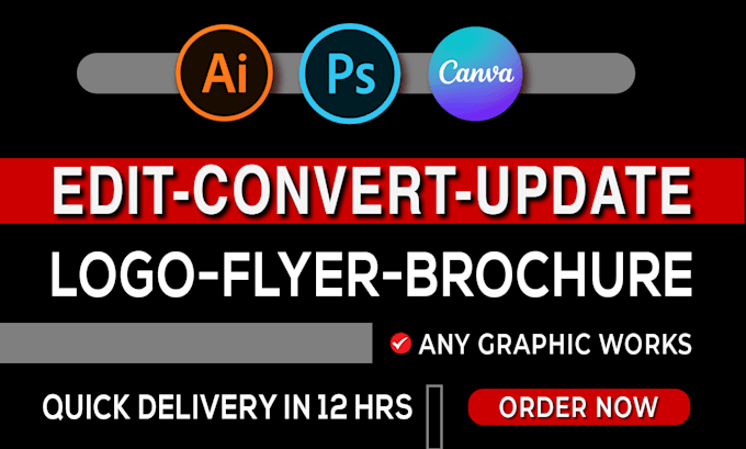 edit flyer design, recreate design, logo, brochure ,banner editing print design