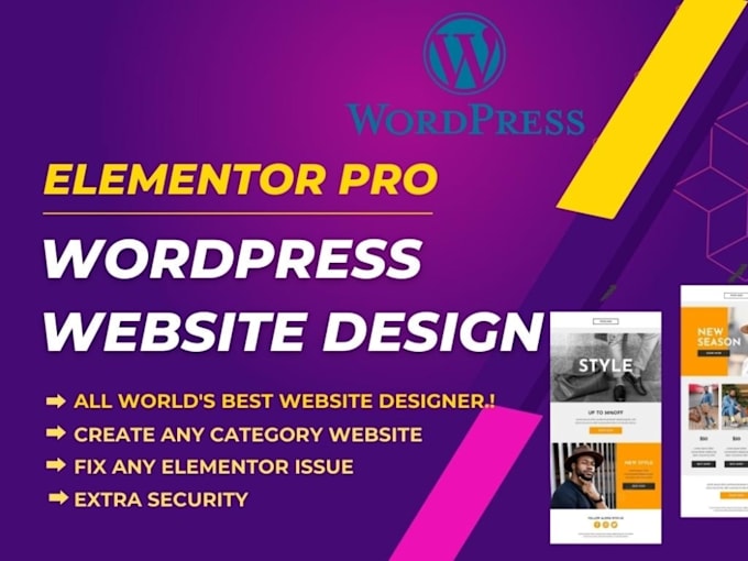 design a stunning elementor pro landing page or single page website