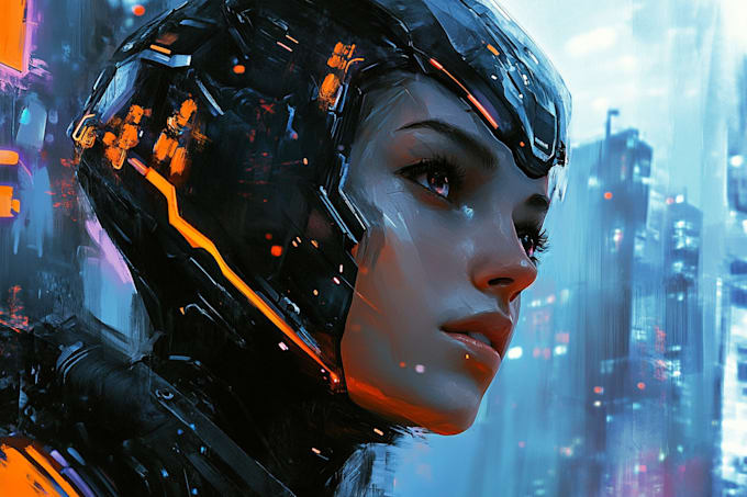 design stunning sci fi portrait art