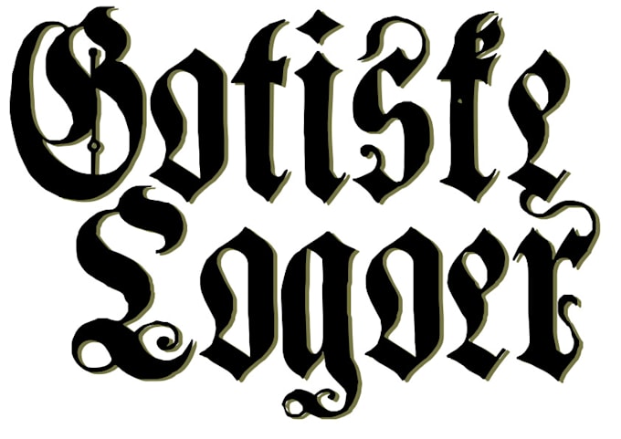 create a typographic gothic logo
