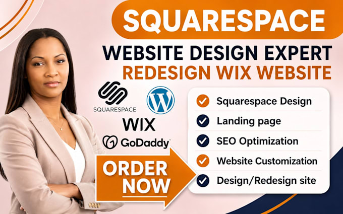 build squarespace website design, redesign squarespace, fix squarespace website