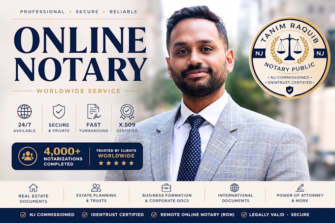 provide valid notarization of legal documents as an online notary