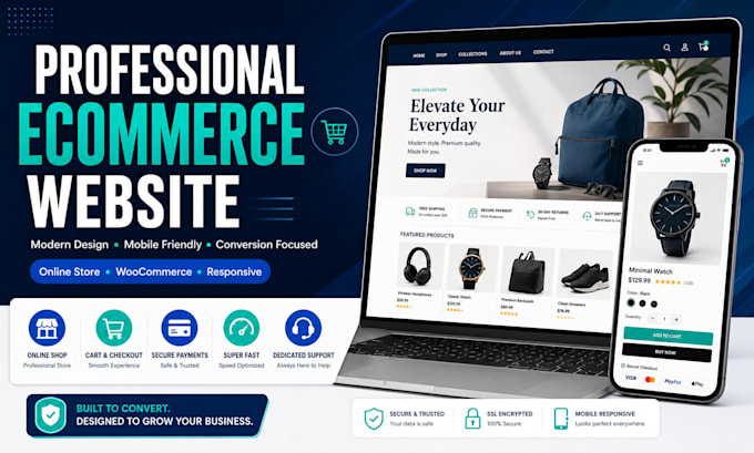 build a professional ecommerce website or online store