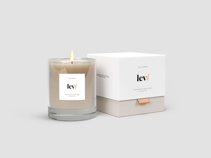 do candle logo, candle label, packaging product label design
