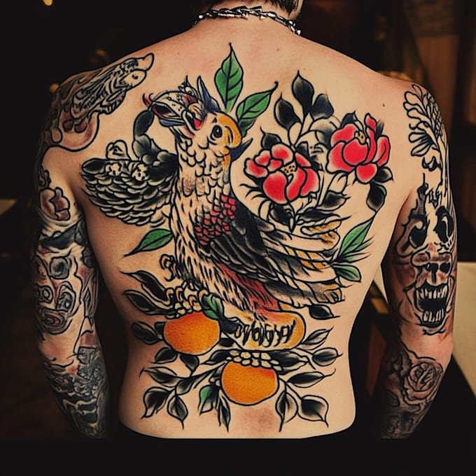 draw american traditional tattoo for your