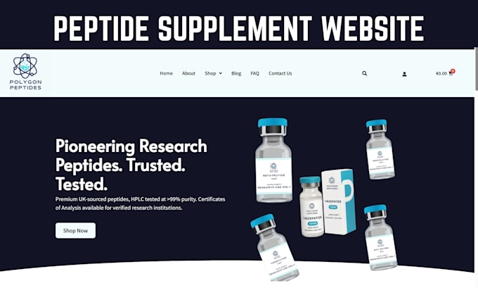 build ruo peptide website vitamin store peptide store nutraceutical website
