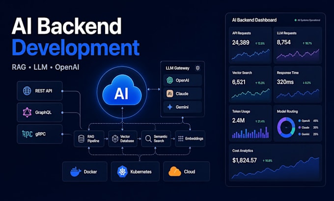 build ai backend, rag, llm and openai integrations