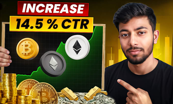 design high conversion crypto and trading thumbnails