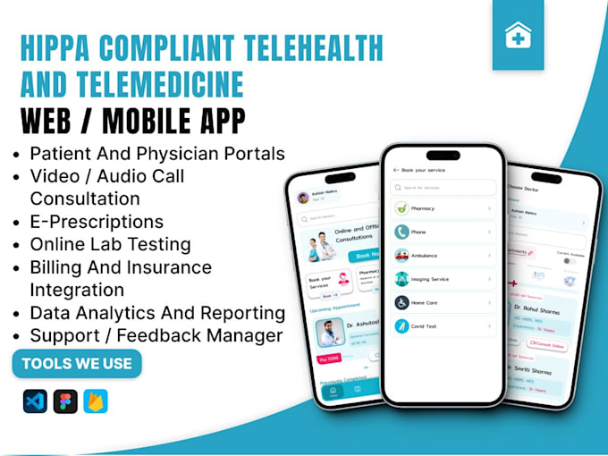 medical app telehealth ai system medical ai sales booking agent web app hippa