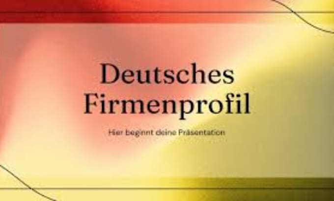 write company bio, about me, about us, company profile in german and english