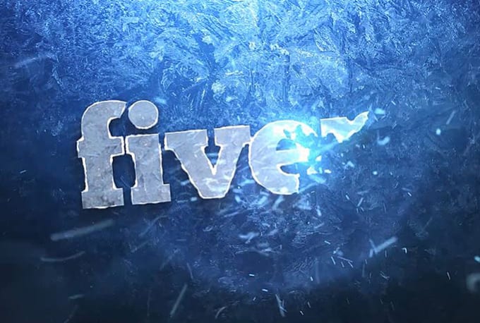 create a cool frozen ice logo or text reveal