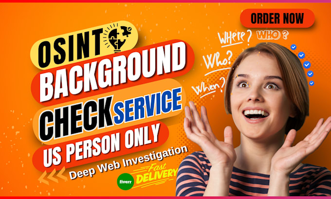 do social media investigation, USA person background checks, osint, detective