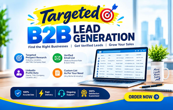 do targeted b2b linkedin lead generation prospect email list building gen