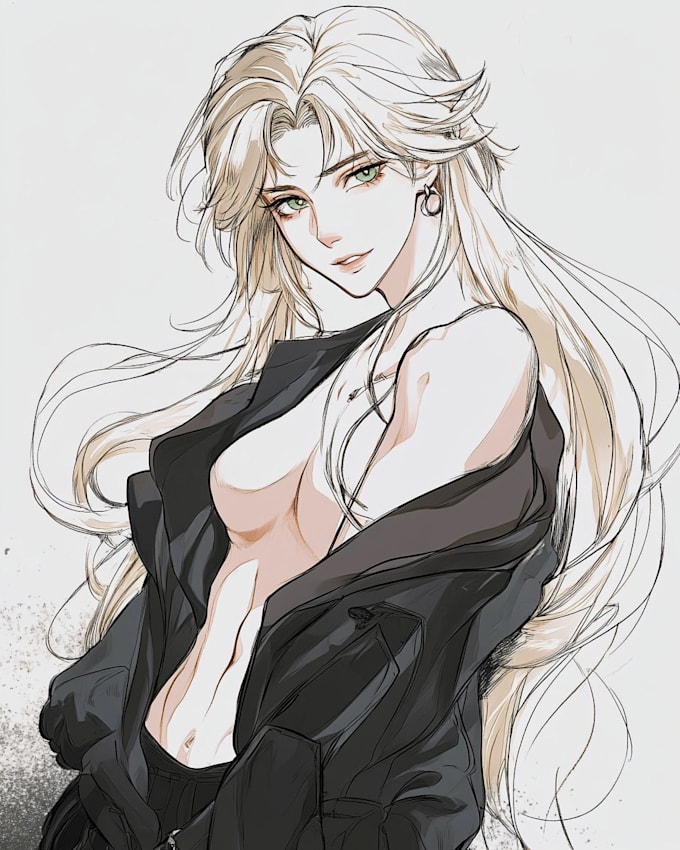 make a anime character art and wallpaper