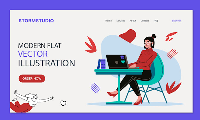 design modern flat vector illustrations for websites, apps, animation