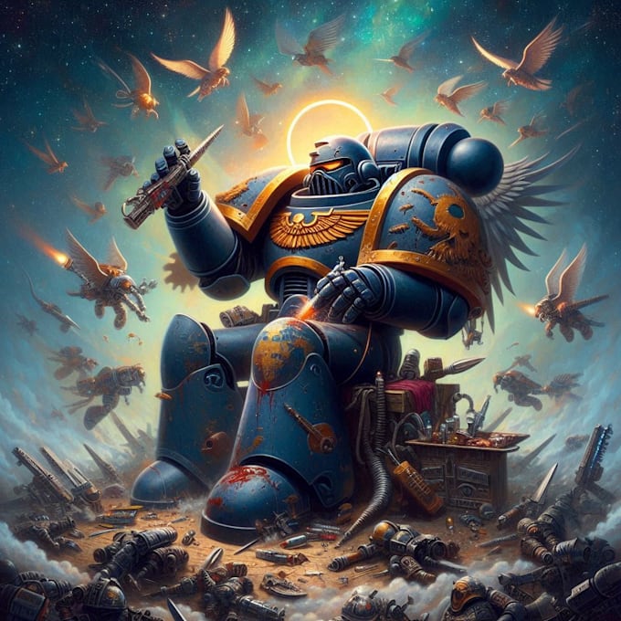 make an you as favorite space marine 40k warhammer art