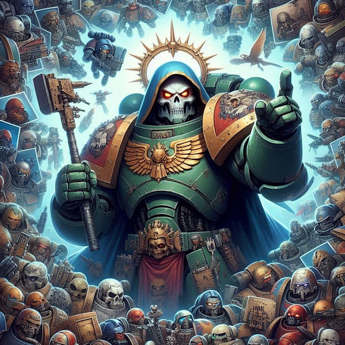 make you as favorite space marine 40k warhammer art