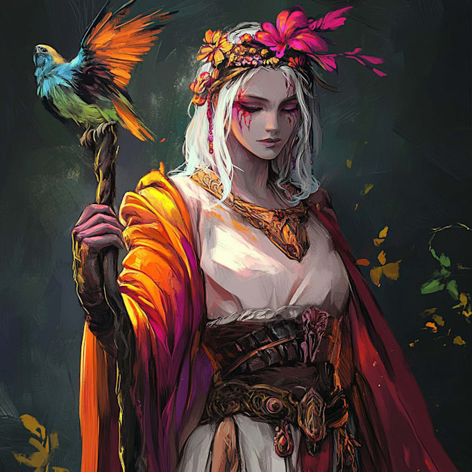 make a game character art in unique style