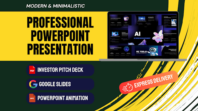 design, redesign and animate powerpoint presentation and pitch decks