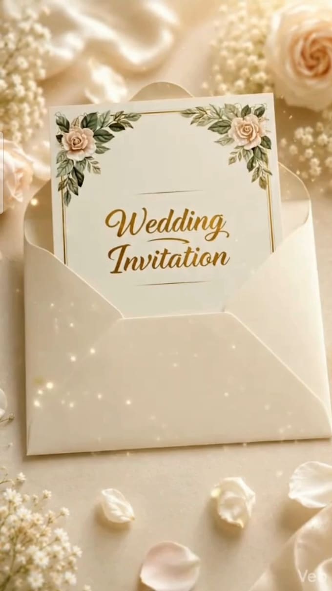 create a digital wedding invitation video and card in islamic touch