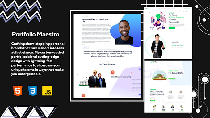 Design and build your stunning portfolio website by Spook_san | Fiverr