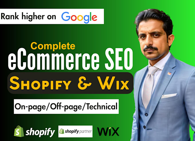 do ecommerce seo of shopify store wix website on page technical optimization