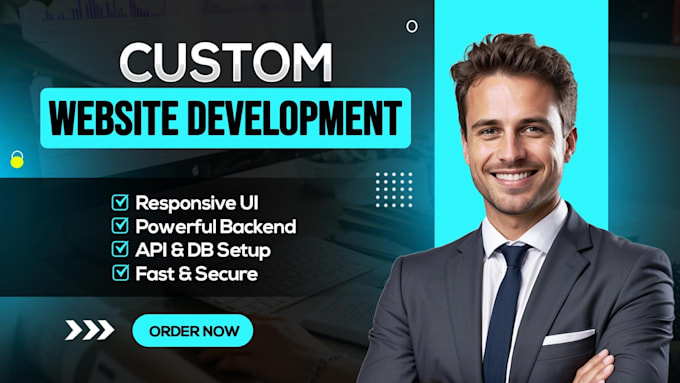 do custom website development as full stack front end and backend web developer
