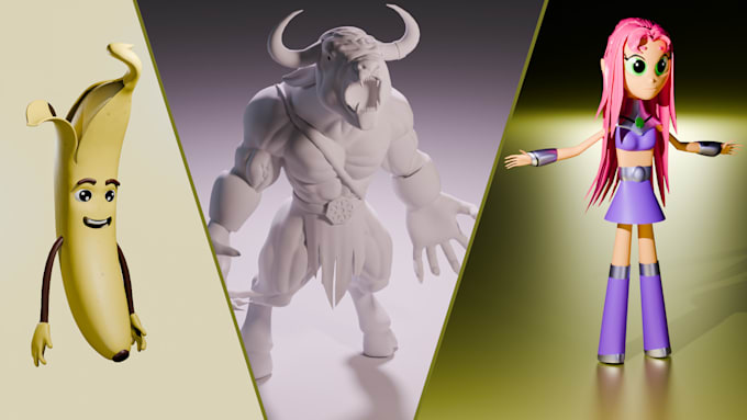 Do a 3d character model by Mari098 | Fiverr