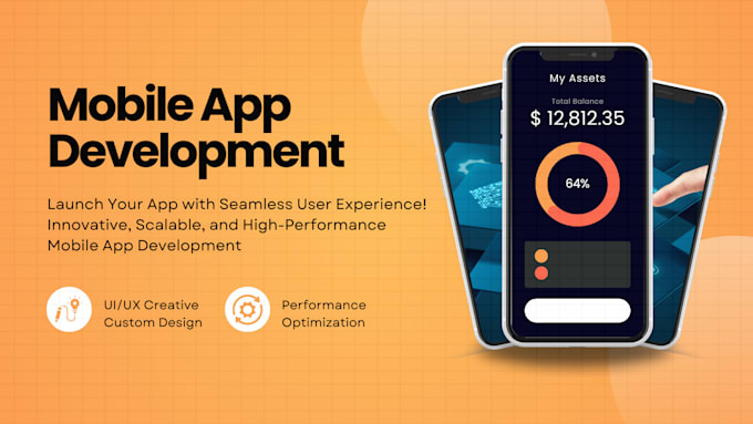 develop a custom flutter mobile app for ios and android