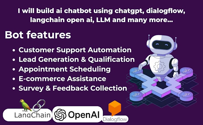 Build a custom ai chatbot using chatgpt, dialogflow, langchain and ...