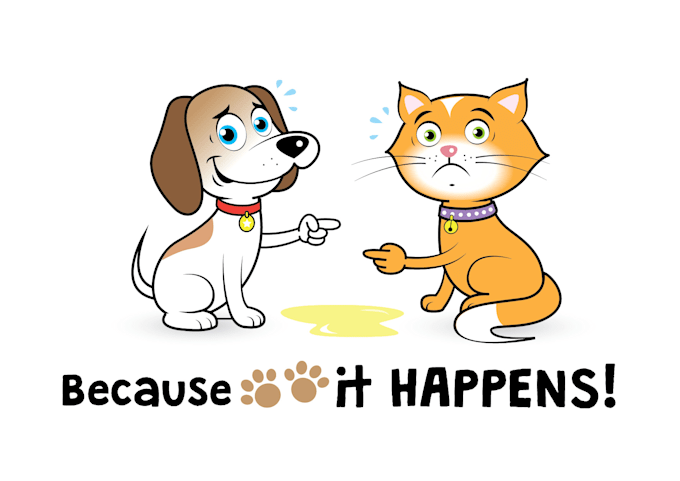 design cute cat and dog mascots logo