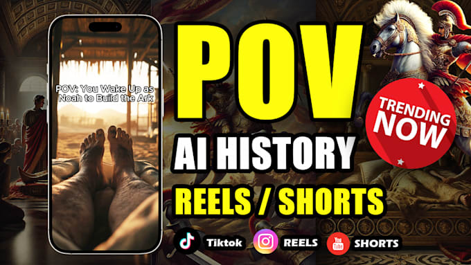 create viral faceless pov history videos for youtube shorts, tiktok