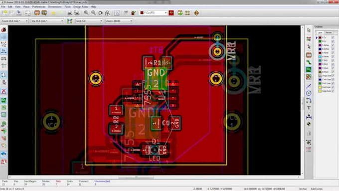 do pcb design in kicad software