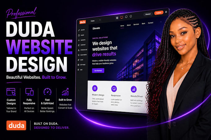 do duda website builder design, duda website redesign