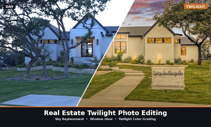 do virtual twilight day to dusk photo editing