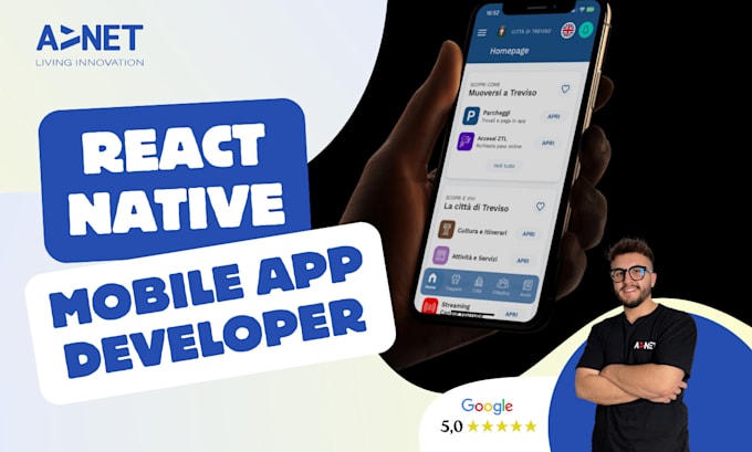 develop ios and android mobile app using react native