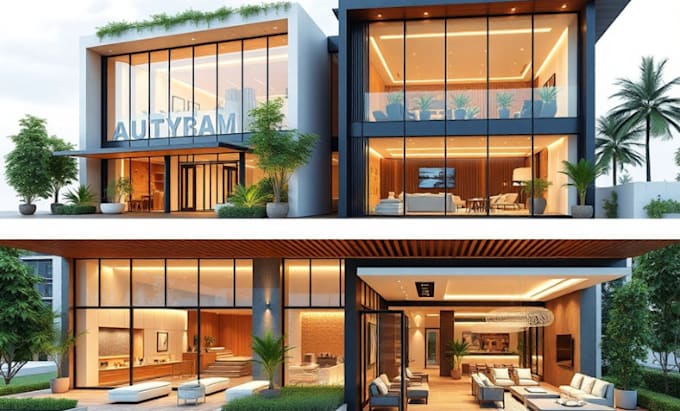 do 3d interior and exterior design, commercial building, house rendering, 3d spa