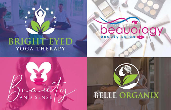 design cosmetics spa yoga health wellness beauty salon logo