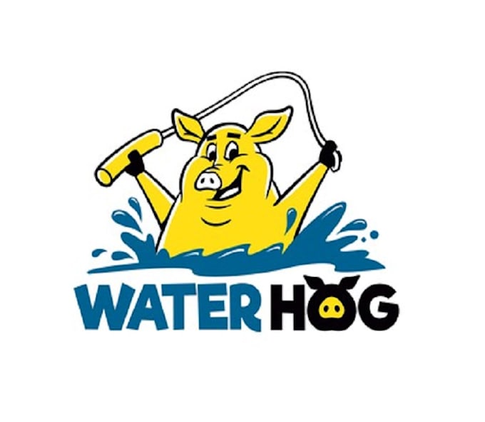 design minimal mascot water hog logo