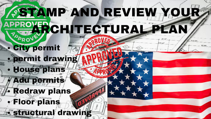 Review stamp architectural drawing engineering drawing, city permits ...
