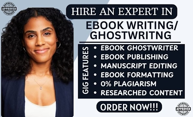 ghostwrite 30k words ebook as cookbook writer, self help book writer book editor