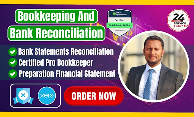 do bookkeeping and bank reconciliation on xero software