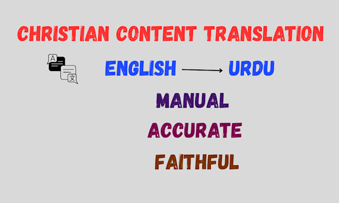 translate christian content from english to urdu accurately