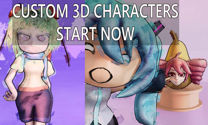 create custom stylized 3d characters for games and animation
