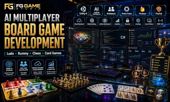 develop ai multiplayer ludo, rummy, chess, board card games